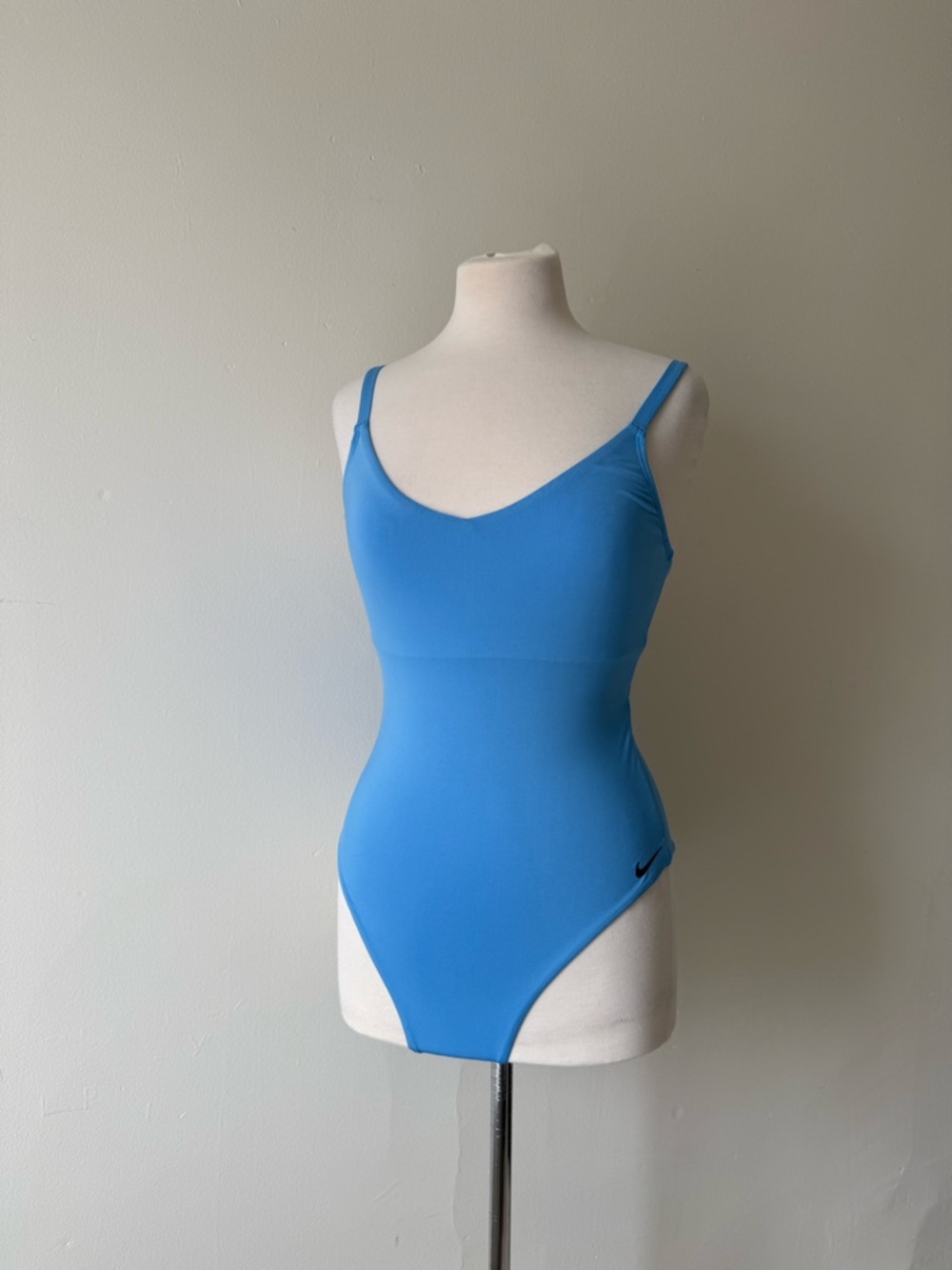 Nike Blue One Piece Swimsuit Minimal Cutout Back Size M